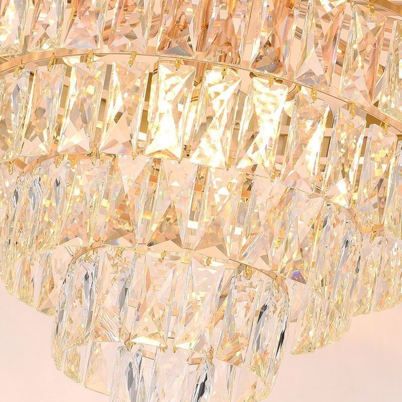 Lámpara de techo cónica colgante de cristal moderna y elegante
