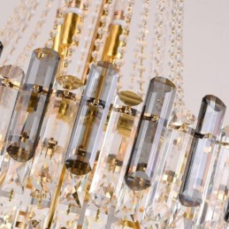 Lámpara colgante de cristal moderna y elegante, lámpara colgante cónica