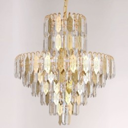 Lámpara colgante de cristal moderna, lámpara de techo contemporánea