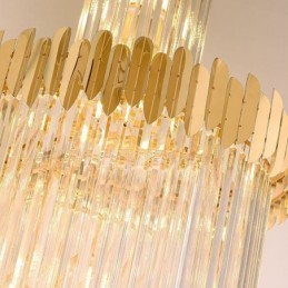 Lámpara colgante europea de cristal para escaleras y vestíbulo