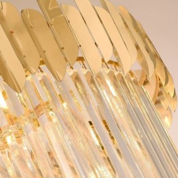 Lámpara colgante europea de cristal para escaleras y vestíbulo