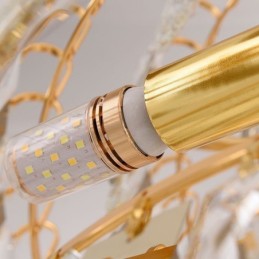 Lámpara colgante europea de cristal para escaleras y vestíbulo