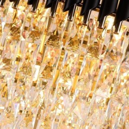 Lámpara colgante de cristal moderna, lámpara de techo redonda, luces colgantes