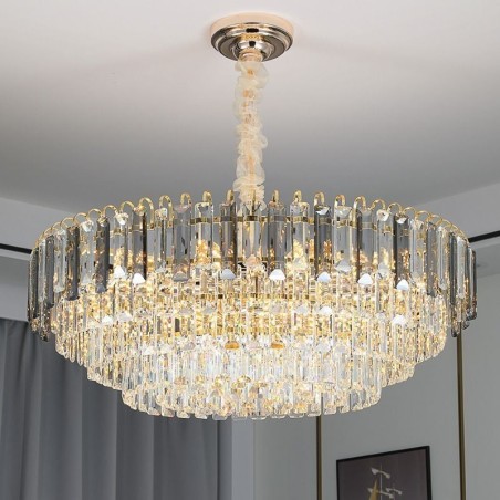 Lámpara colgante de cristal, iluminación de techo de lujo, 12 y 16 luces Lámpara colgante de cristal, iluminación de techo de lujo, 12 y 16 luces