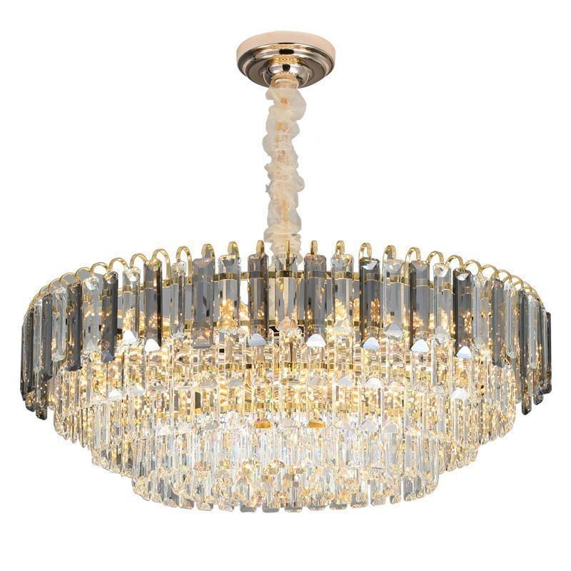 Lámpara colgante de cristal, iluminación de techo de lujo, 12 y 16 luces