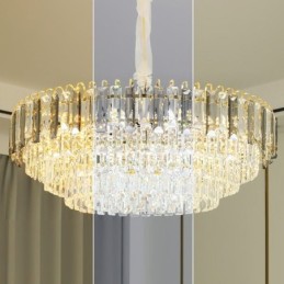 Lámpara colgante de cristal, iluminación de techo de lujo, 12 y 16 luces