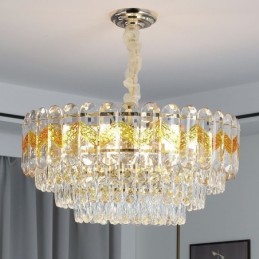 Lámpara colgante de lujo de cristal para techo, 9, 12 y 16 luces