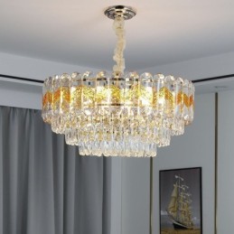 Lámpara colgante de lujo de cristal para techo, 9, 12 y 16 luces