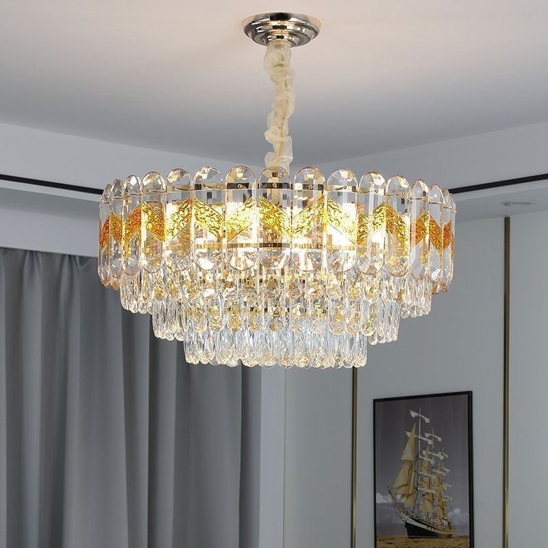 Lámpara colgante de lujo de cristal para techo, 9, 12 y 16 luces