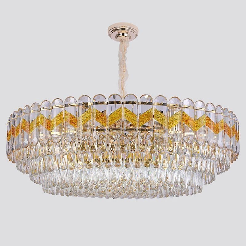 Lámpara colgante de lujo de cristal para techo, 9, 12 y 16 luces