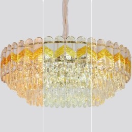 Lámpara colgante de lujo de cristal para techo, 9, 12 y 16 luces