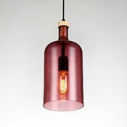 Lámpara colgante moderna con pantalla de cristal