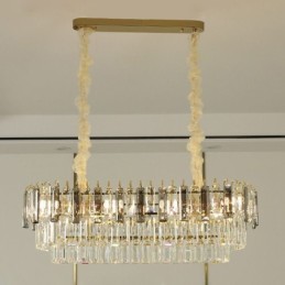 Lámpara colgante rectangular de cristal para techo