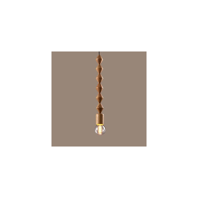 Lámpara de araña de bambú de madera de estilo mini clásico tradicional