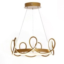 Lámpara colgante moderna Crown, lámpara colgante de aluminio, 1 luz