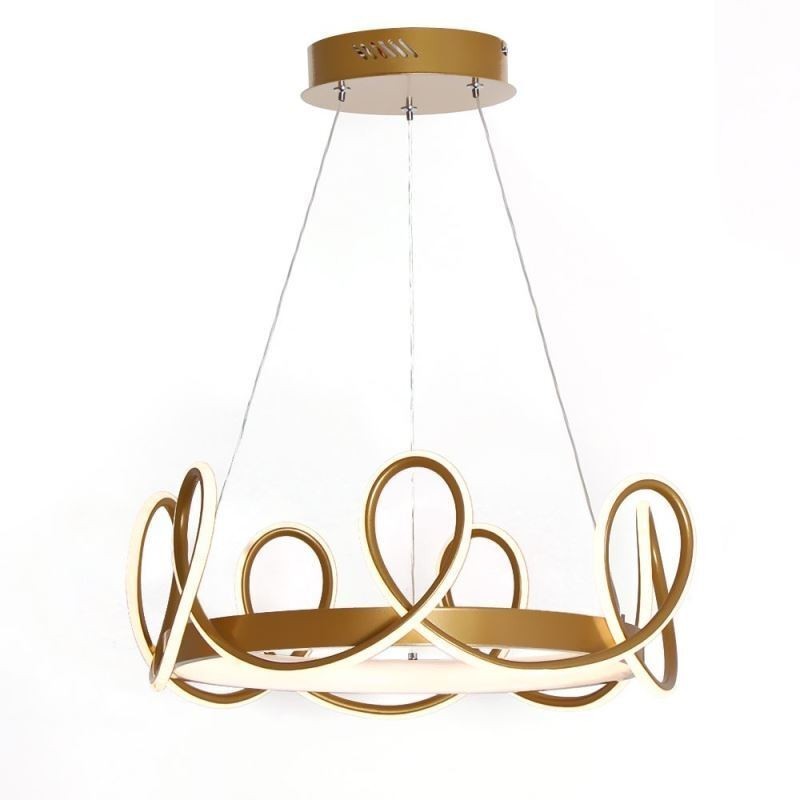 Lámpara colgante moderna Crown, lámpara colgante de aluminio, 1 luz