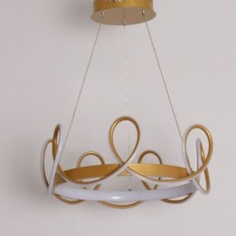 Lámpara colgante moderna Crown, lámpara colgante de aluminio, 1 luz