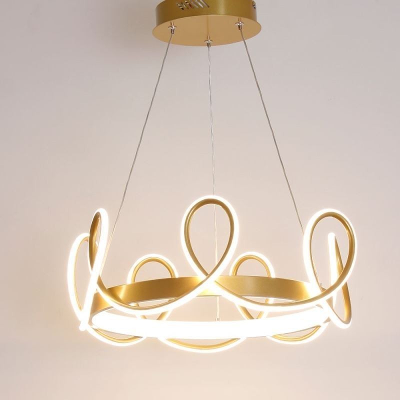 Lámpara colgante moderna Crown, lámpara colgante de aluminio, 1 luz