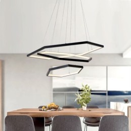 Lámpara colgante hexagonal moderna