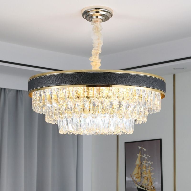 Lámpara colgante moderna de cristal para techo, 9, 12 y 16 luces