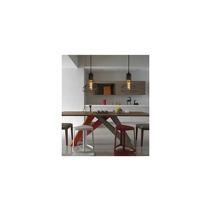 Lámpara de araña vintage de estilo europeo para lámpara colgante negra