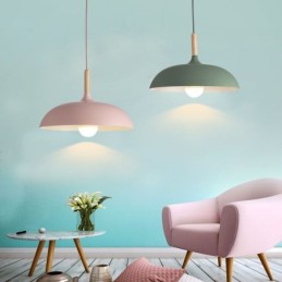 Lámpara colgante moderna con diseño de macarrón colorido