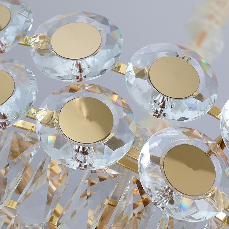 Lámpara colgante de cristal moderna, accesorio de iluminación de techo