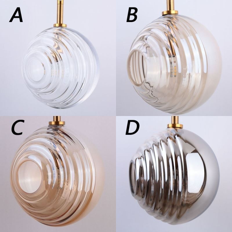 Lámpara colgante de cristal creativa y decorativa con forma de globo de cristal para loft