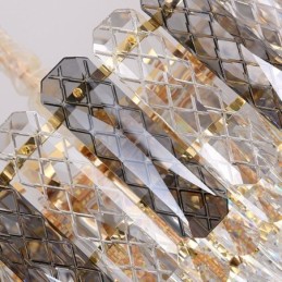 Lámpara colgante europea de cristal redonda para techo