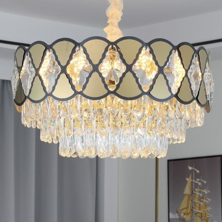 Lámpara colgante de cristal moderna con encaje para techo Lámpara colgante de cristal moderna con encaje para techo