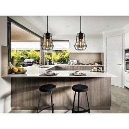 Lámpara de araña vintage de estilo europeo con estilo para lámpara colgante negra