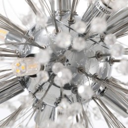 Lámpara colgante de diente de león de 8 luces con diseño de fuegos artificiales