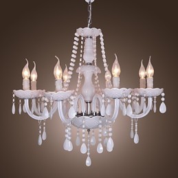Lámpara de araña de cristal galvanizado Rustic Lodge Crystal