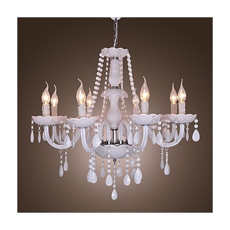 Lámpara de araña de cristal galvanizado Rustic Lodge Crystal Lámpara de araña de cristal galvanizado Rustic Lodge Crystal