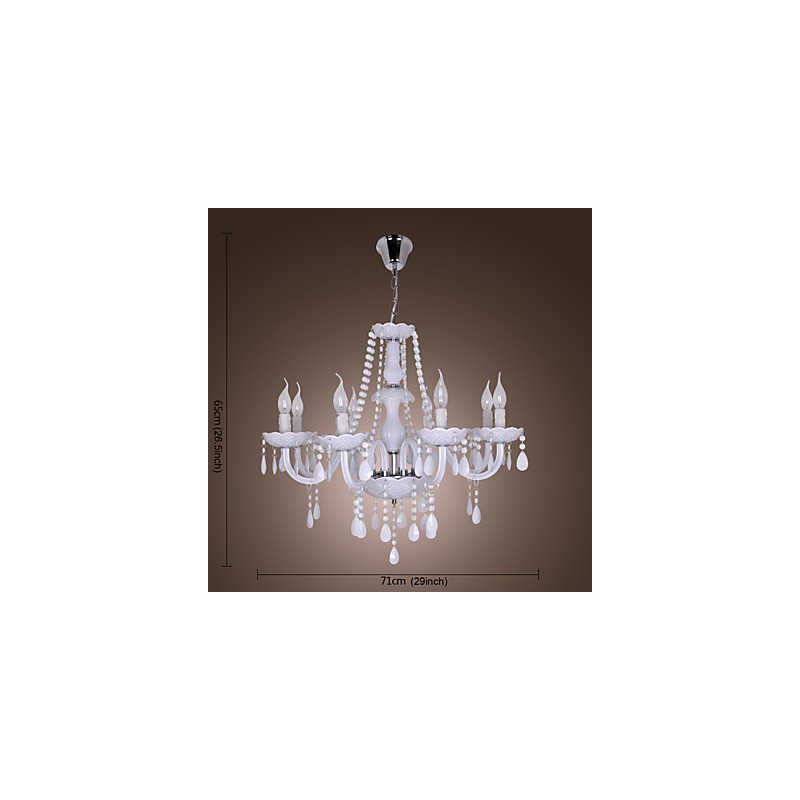 Lámpara de araña de cristal galvanizado Rustic Lodge Crystal