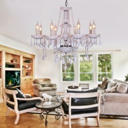 Lámpara de araña de cristal galvanizado Rustic Lodge Crystal