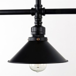Lámpara colgante estilo rústico campestre con 3 luces estilo industrial retro vintage con forma de tubería de agua
