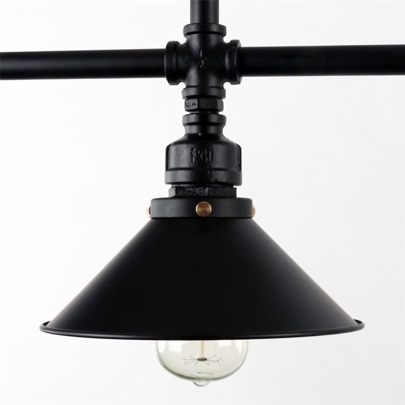 Lámpara colgante estilo rústico campestre con 3 luces estilo industrial retro vintage con forma de tubería de agua