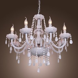 Lámpara de araña de cristal galvanizado Rustic Lodge Crystal