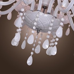 Lámpara de araña de cristal galvanizado Rustic Lodge Crystal