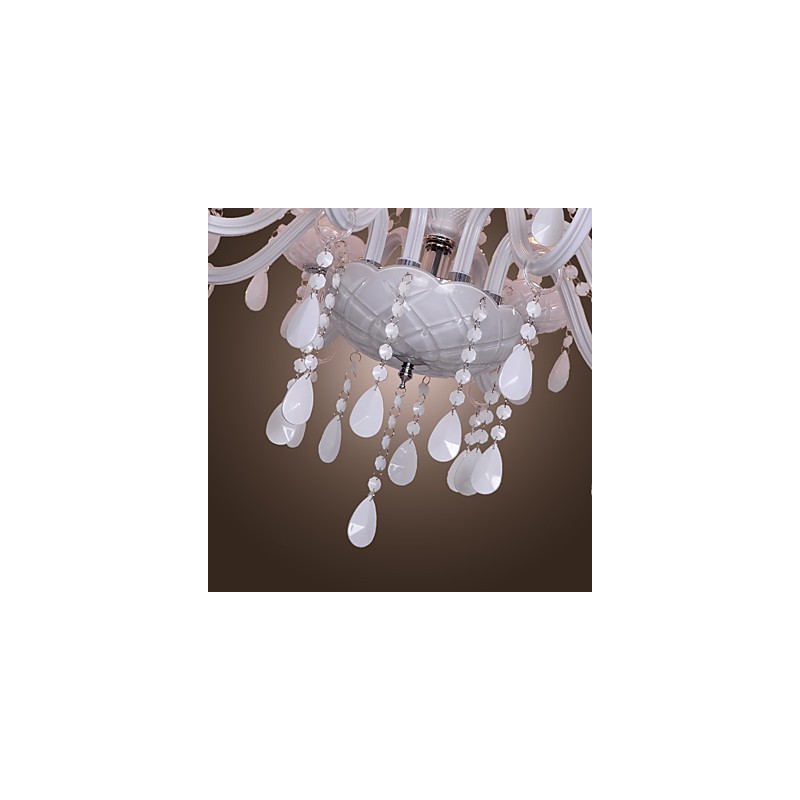Lámpara de araña de cristal galvanizado Rustic Lodge Crystal