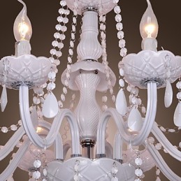 Lámpara de araña de cristal galvanizado Rustic Lodge Crystal