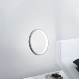 Lámpara colgante de anillo minimalista, luz decorativa de techo