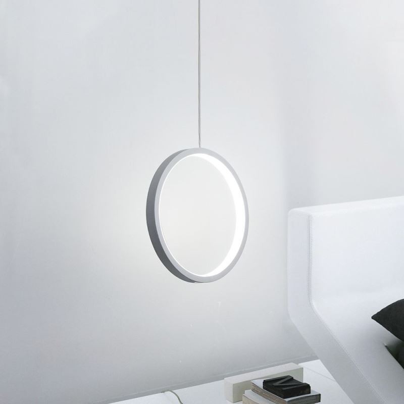 Lámpara colgante de anillo minimalista, luz decorativa de techo