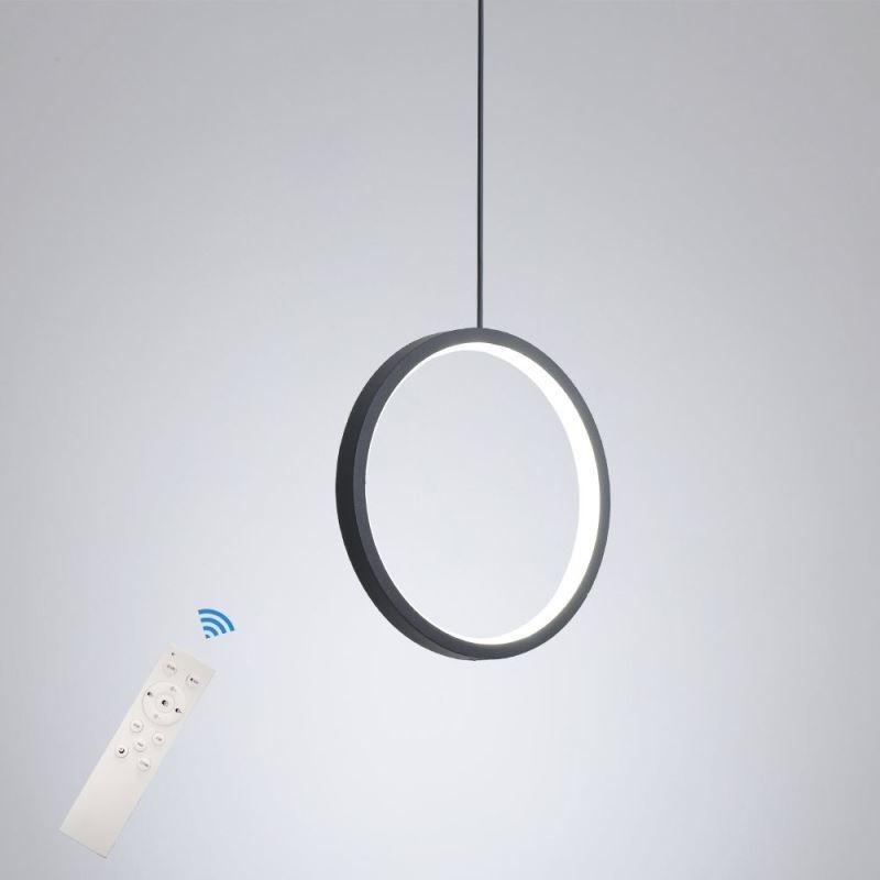 Lámpara colgante de anillo minimalista, luz decorativa de techo