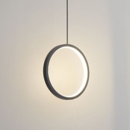 Lámpara colgante de anillo minimalista, luz decorativa de techo
