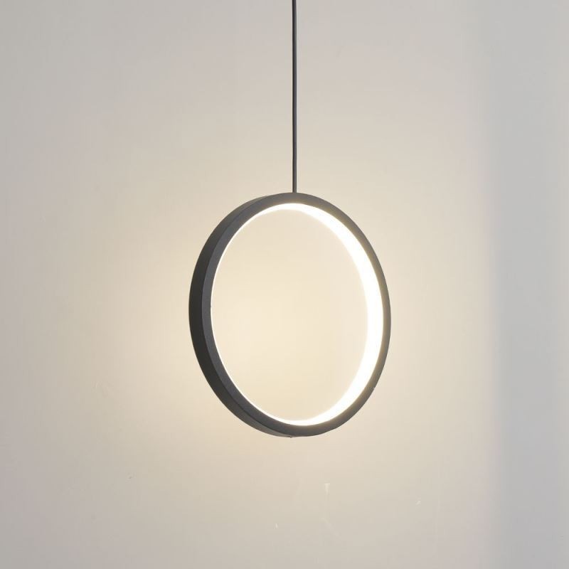 Lámpara colgante de anillo minimalista, luz decorativa de techo