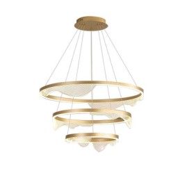 Lámpara colgante Golden Wave Ondulado Lámpara colgante 3 luces