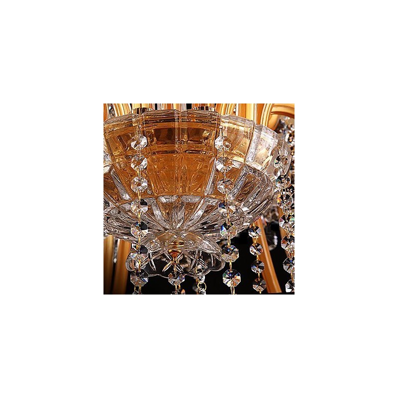 Lámpara de araña de cristal con pintura de cristal, moderna, contemporánea, tradicional, clásica y vintage.
