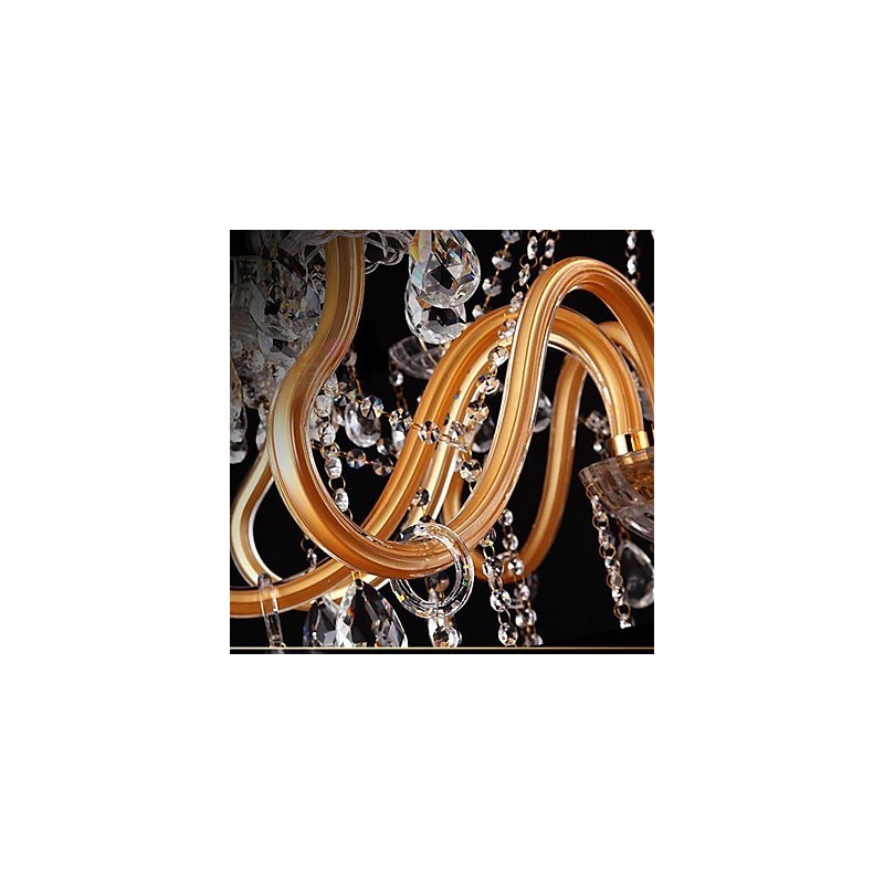 Lámpara de araña de cristal con pintura de cristal, moderna, contemporánea, tradicional, clásica y vintage.